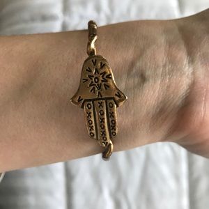 Alex and Ani Hand of God bracelet gold